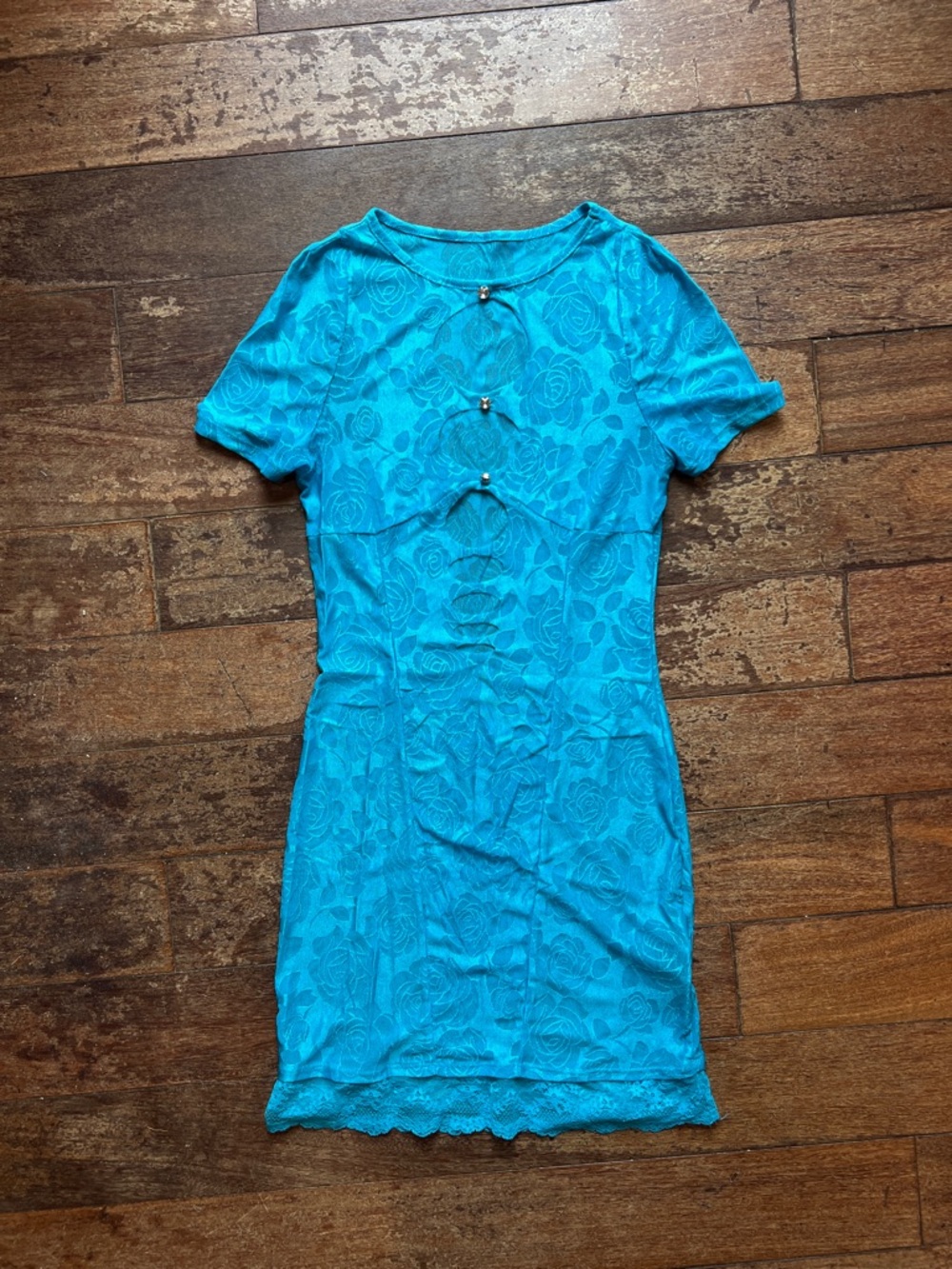 Blue Lace Dress Coverup